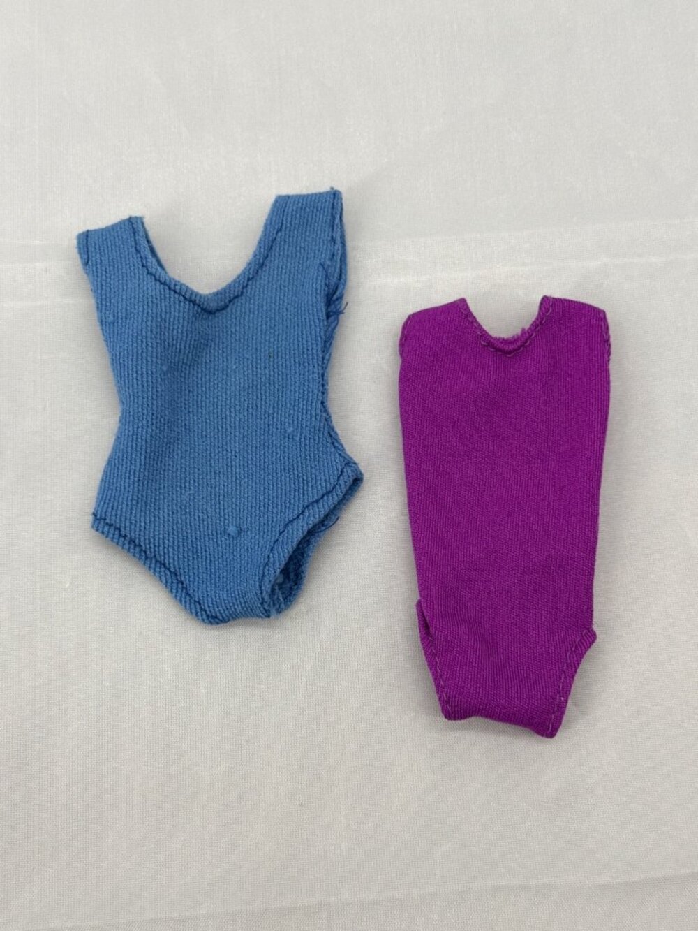 VTG Barbie Doll 60s Blue Helenca Swimsuit Purple Knit Leotard Bodysuit
